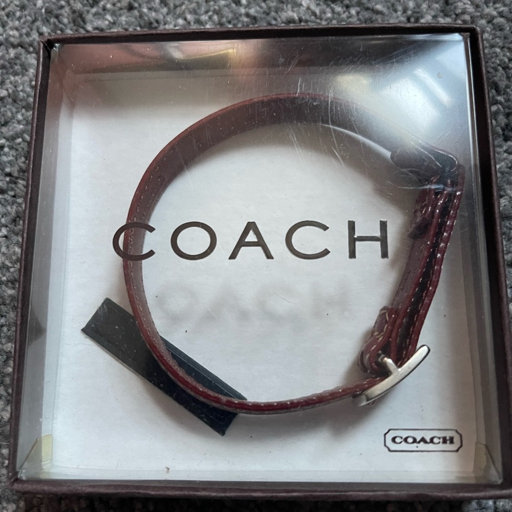 COPY - Coach reddish brown cat collar 12” size medium